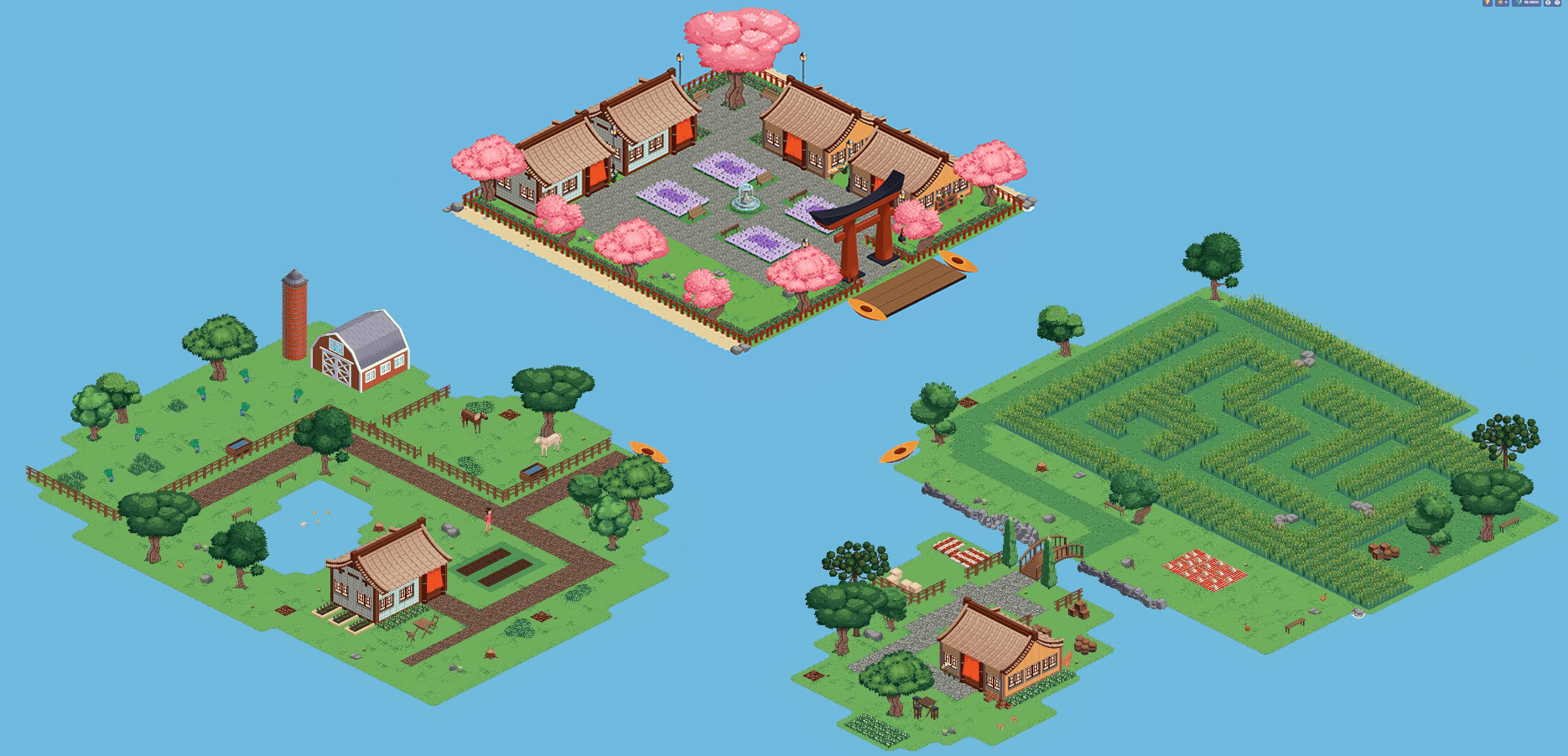 Origami Island overview
